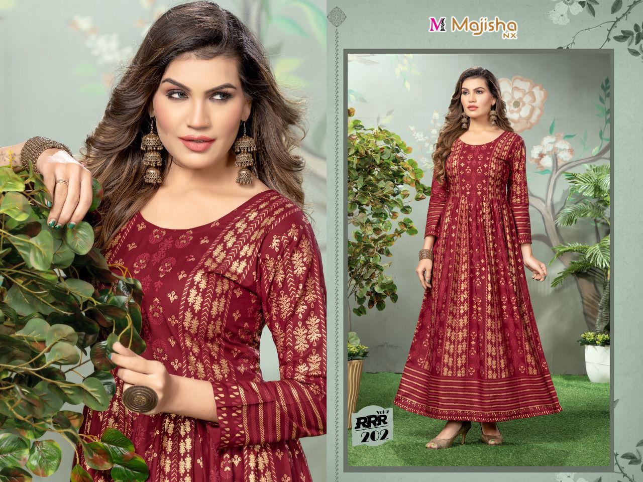 Majisha Nx Rrr 2 Wholesale Anarkali Kurti Collection